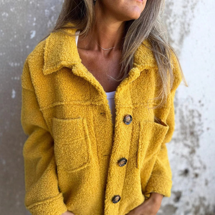 Damen nan kuschelige Teddyjacke im Shacket Stil Echo Archiv