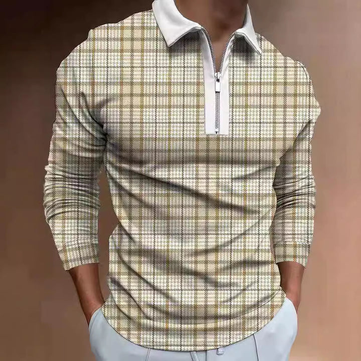 Herren Sweatshirt mit modernem Stehkragen und funktionalem Reißverschluss Echoarchiv