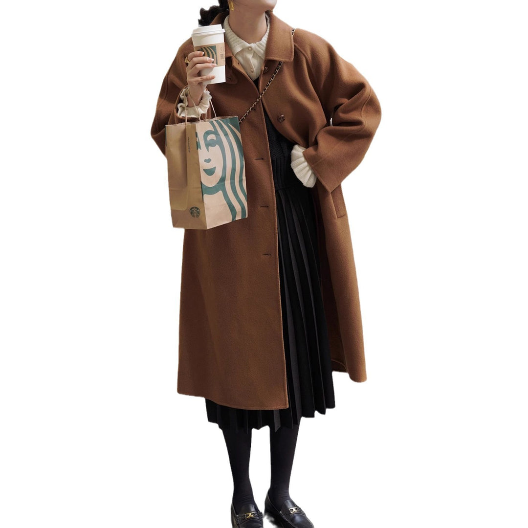 Damen Modische Oversize Wolljacke Echoarchiv