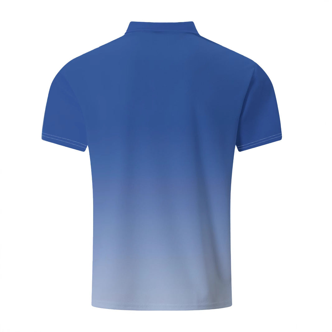 Herren Poloshirt mit modernem EKG-Motiv Echoarchiv