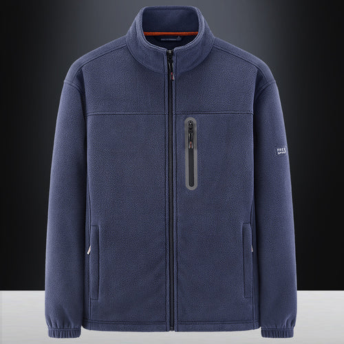 Herren Weiche Fleecejacke mit hohem Kragen Echo Archiv