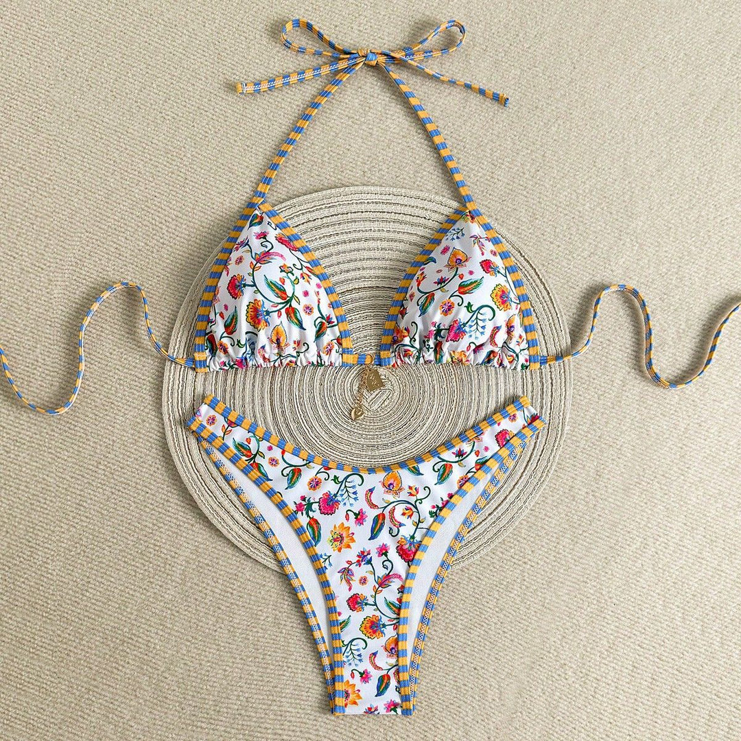 Damen Triangel-Bikini mit buntem Floral-Print Echo Archiv