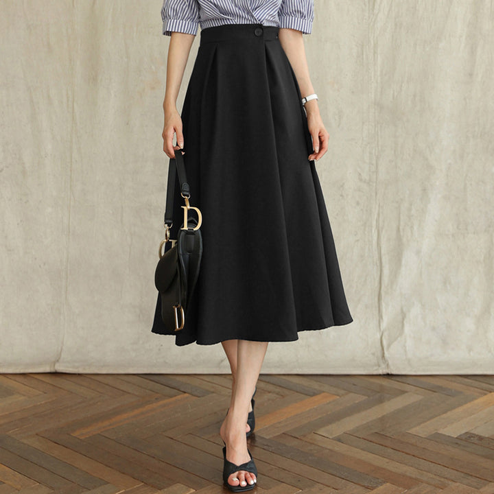 Damen Eleganter A-Linien Midi-Rock Echoarchiv