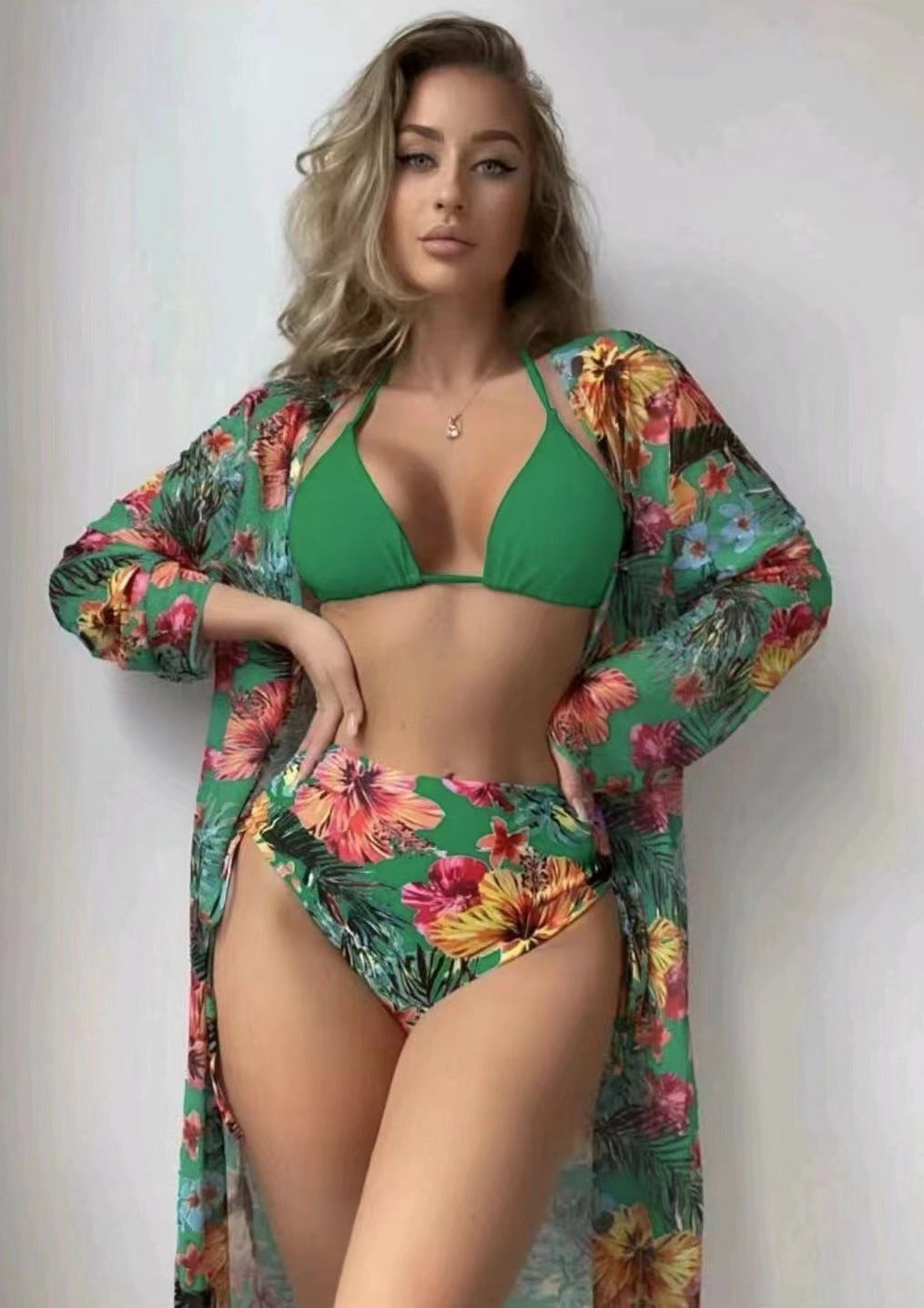 Damen modisches Bade-Set mit stylischem Kimono Echo Archiv