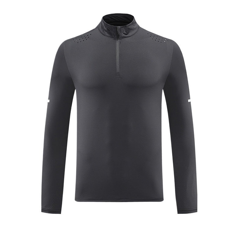 Herren Funktions-Langarmshirt mit Reißverschluss und atmungsaktivem Material Echoarchiv