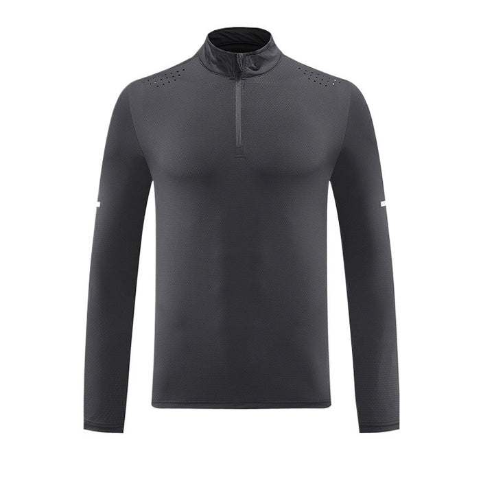 Herren Funktions-Langarmshirt mit Reißverschluss und atmungsaktivem Material Echoarchiv