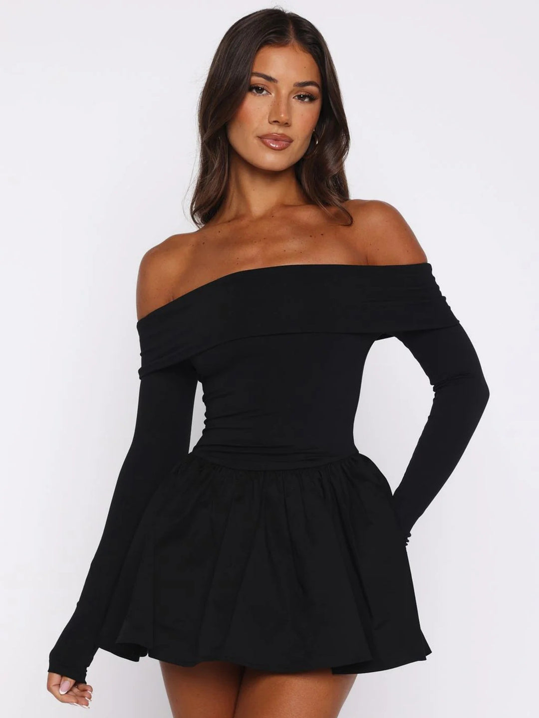 Damen Off-Shoulder Kleid Echo Archiv