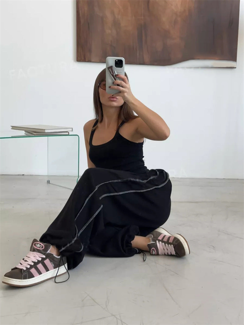 Damen nan weite Lounge-Jogginghose mit elastischem Komfortbund und seitlichen Eingrifftaschen Echo Archiv