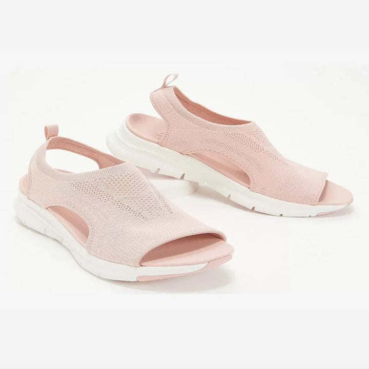 Damen Komfortable Sandaletten mit atmungsaktiver Strickoberfläche und ergonomischem Fußbett Echoarchiv