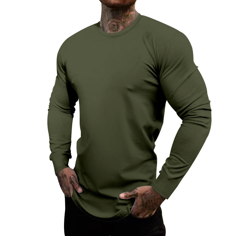 Herren langärmliges T-Shirt aus Baumwollmischung mit elastischem Schnitt und feuchtigkeitstransportierender Technologie Echoarchiv