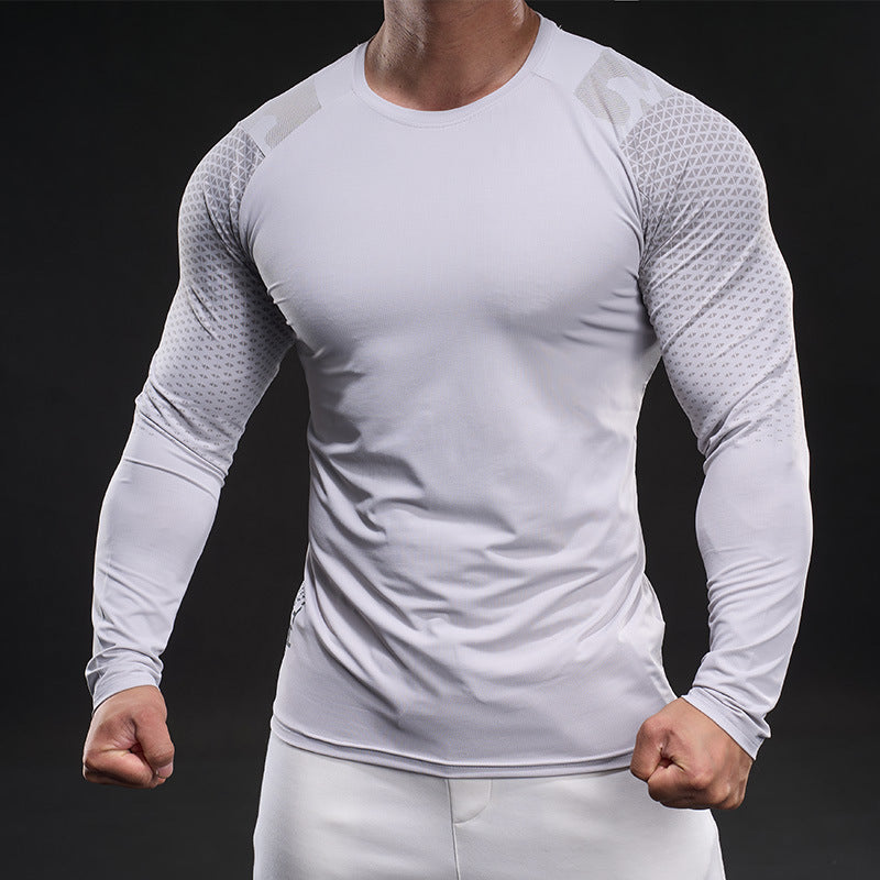 Herren sportliches Langarm-Funktionsshirt mit atmungsaktivem Mesh-Einsatz Echoarchiv
