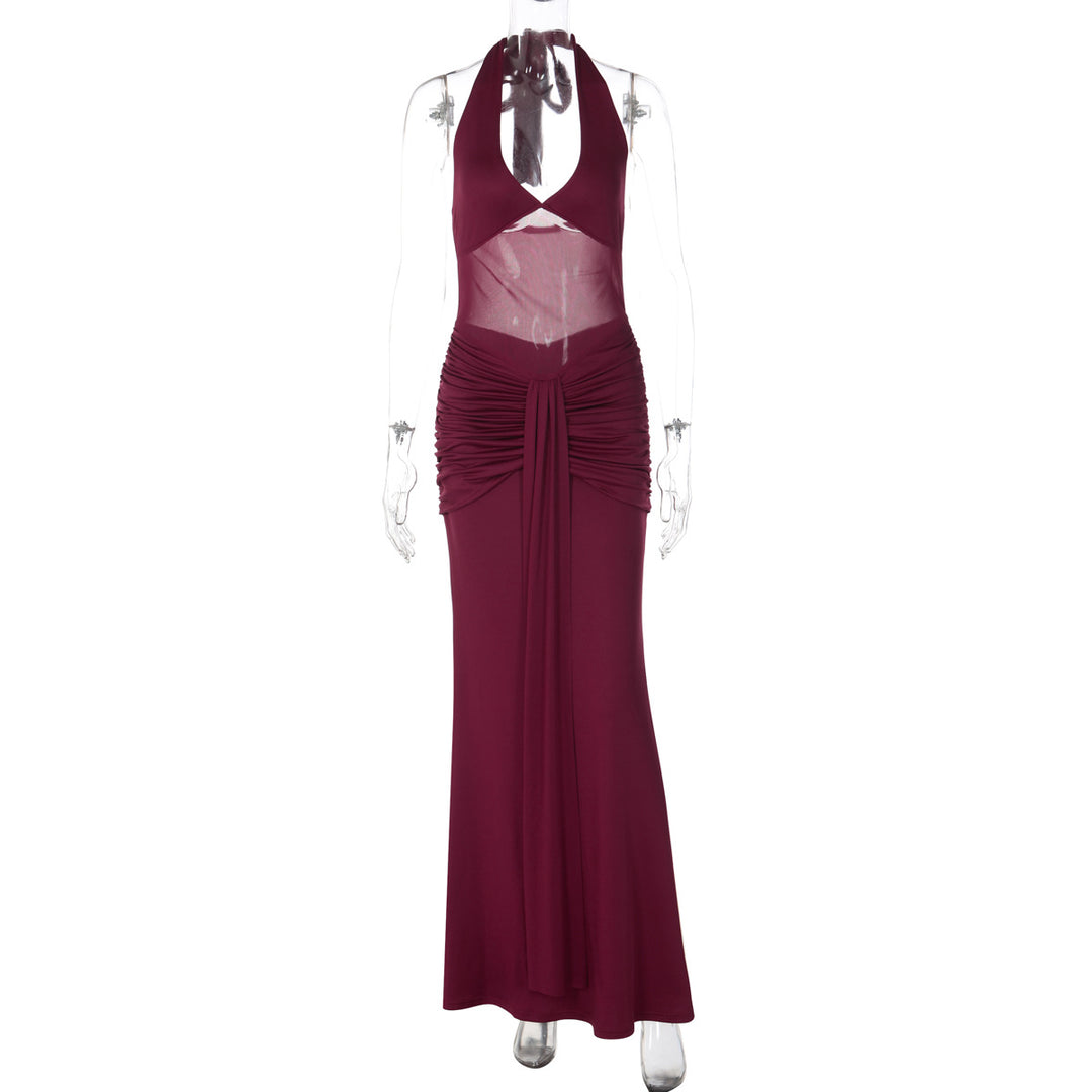 Damen elegantes Maxikleid mit raffinierten Raffungselementen Echo Archiv