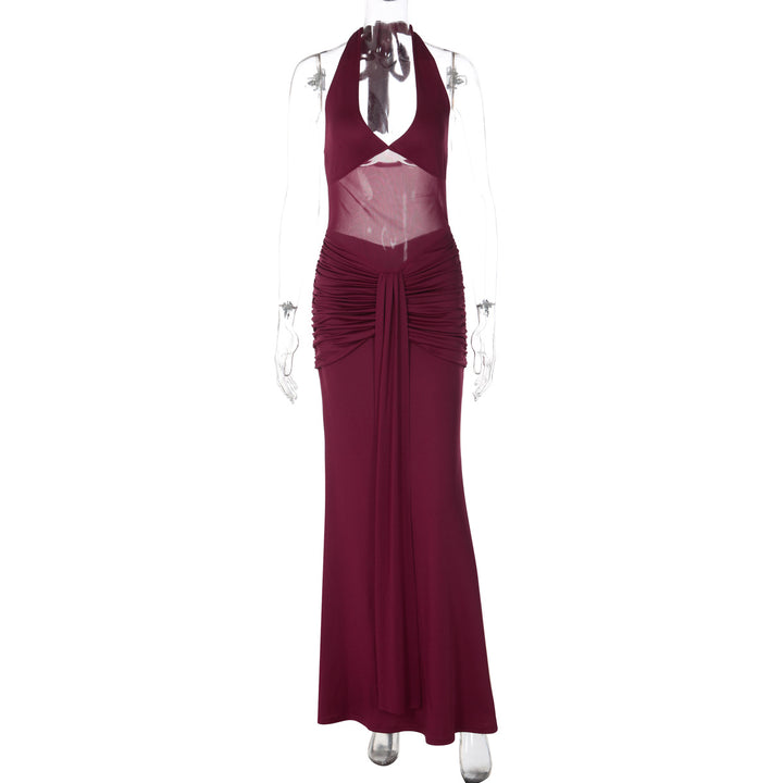 Damen elegantes Maxikleid mit raffinierten Raffungselementen Echo Archiv