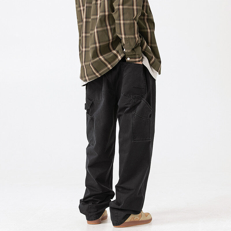 Herren Weite Utility-Cargo-Hose im Baggy-Fit mit großen aufgesetzten Taschen und verstärkten Kniepartien Echo Archiv