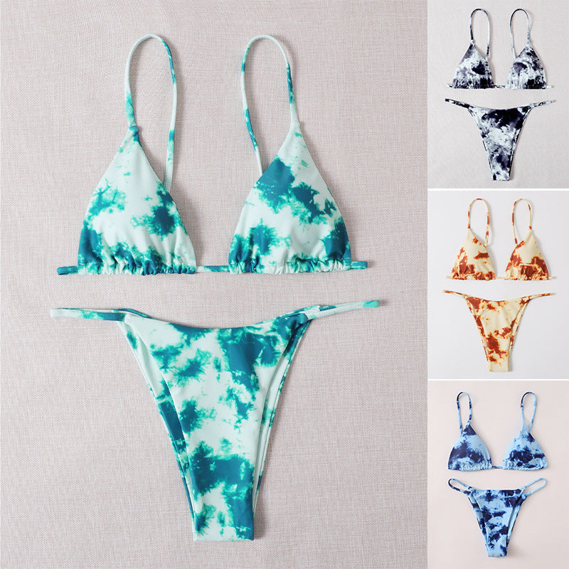 Damen Triangel-Bikini mit modischem Batikdesign Echo Archiv