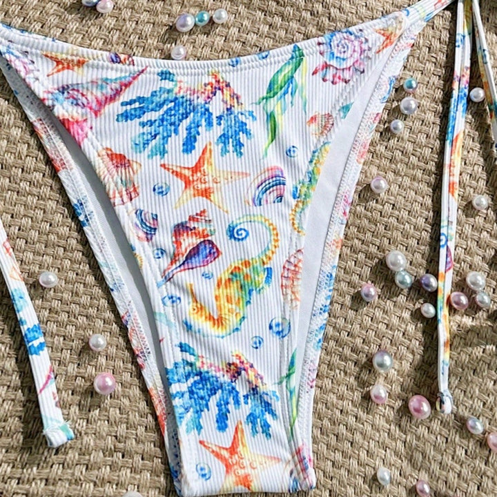 Damen Triangel-Bikini mit handgefertigten Muschelverzierungen Echo Archiv