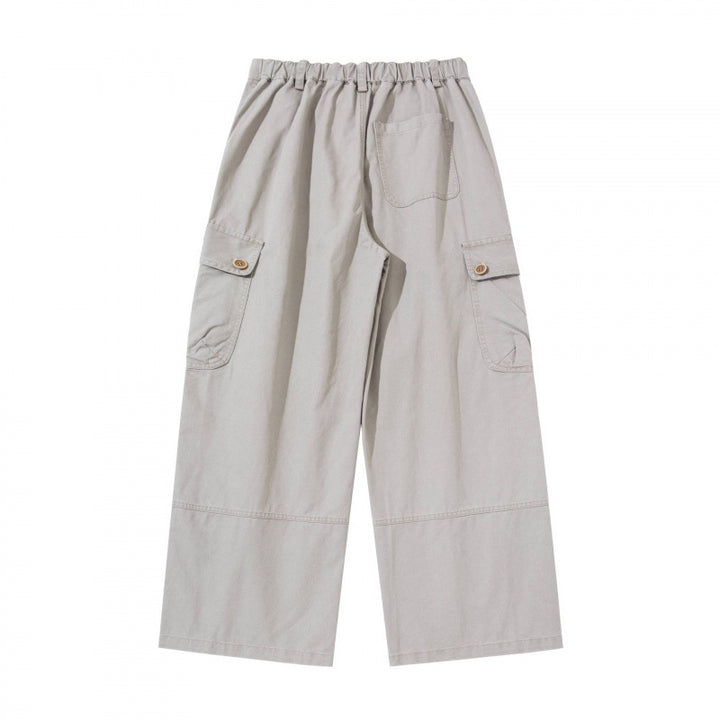Damen Weite Cargo-Hose mit hohem Bund, großen Klappentaschen und Culotte-Silhouette Echo Archiv