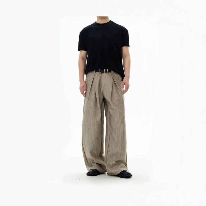 Damen Elegante und weite Hochbundhose mit Plissee Echoarchiv