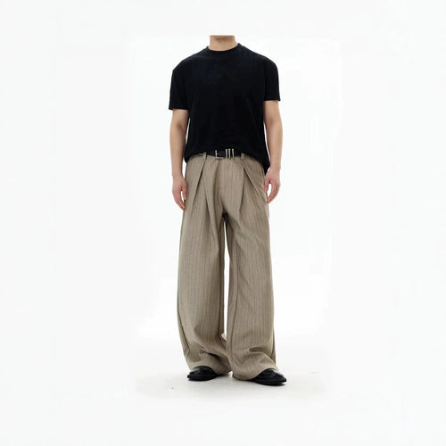 Damen Elegante und weite Hochbundhose mit Plissee Echoarchiv