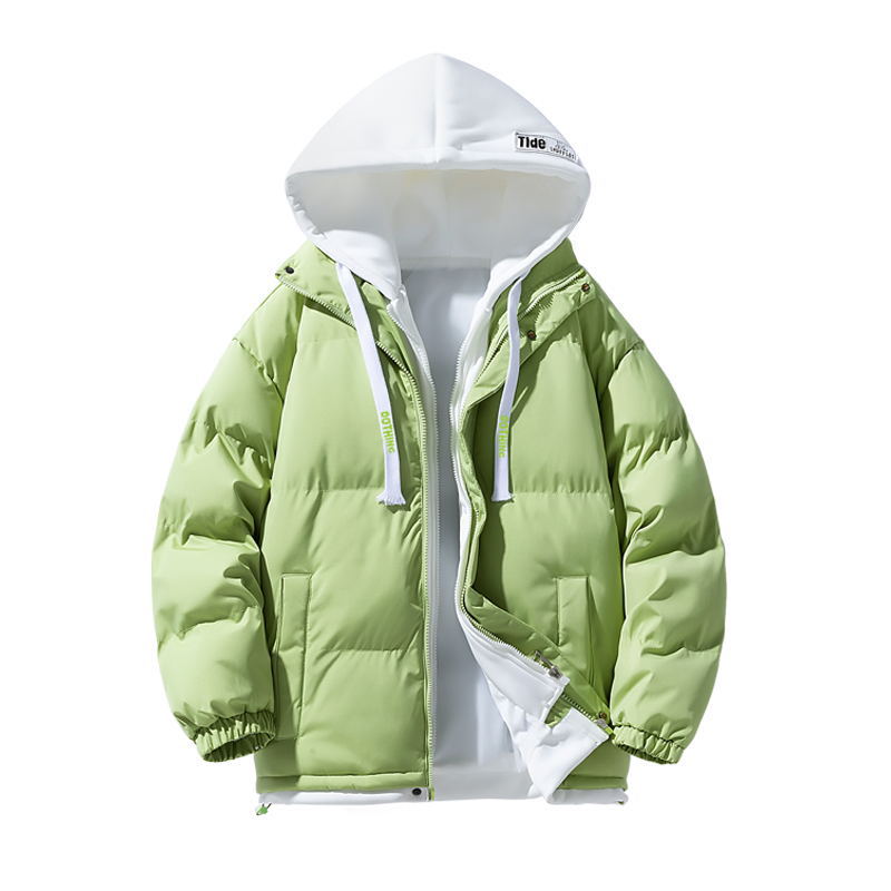 Herren isolierte Steppjacke mit verstellbarer Kapuze und elastischen Bündchen Echoarchiv