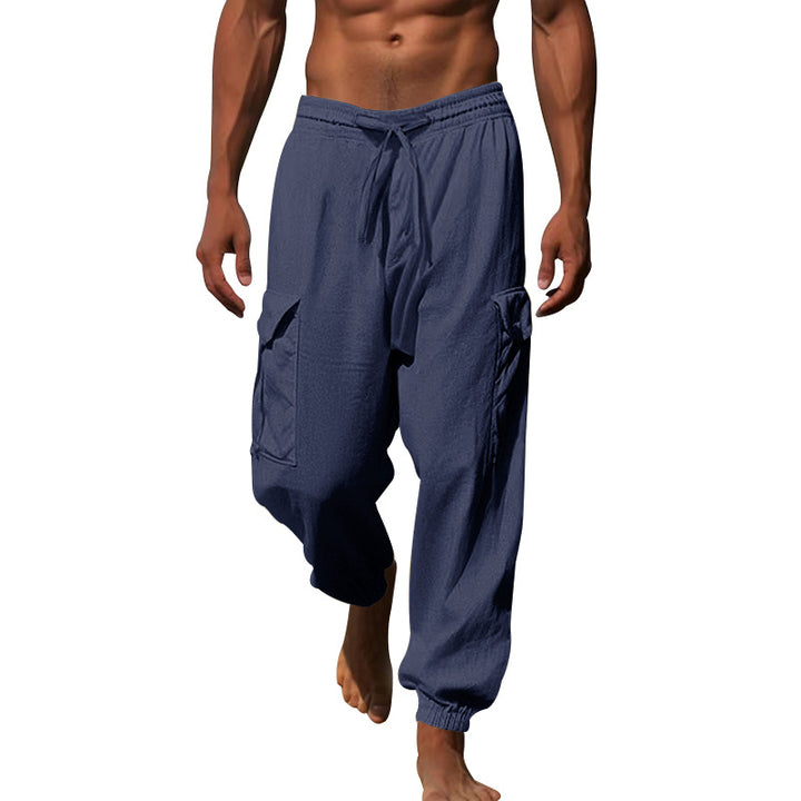 Herren Cargo-Hose mit elastischem Bund und multifunktionalen Taschen Echoarchiv