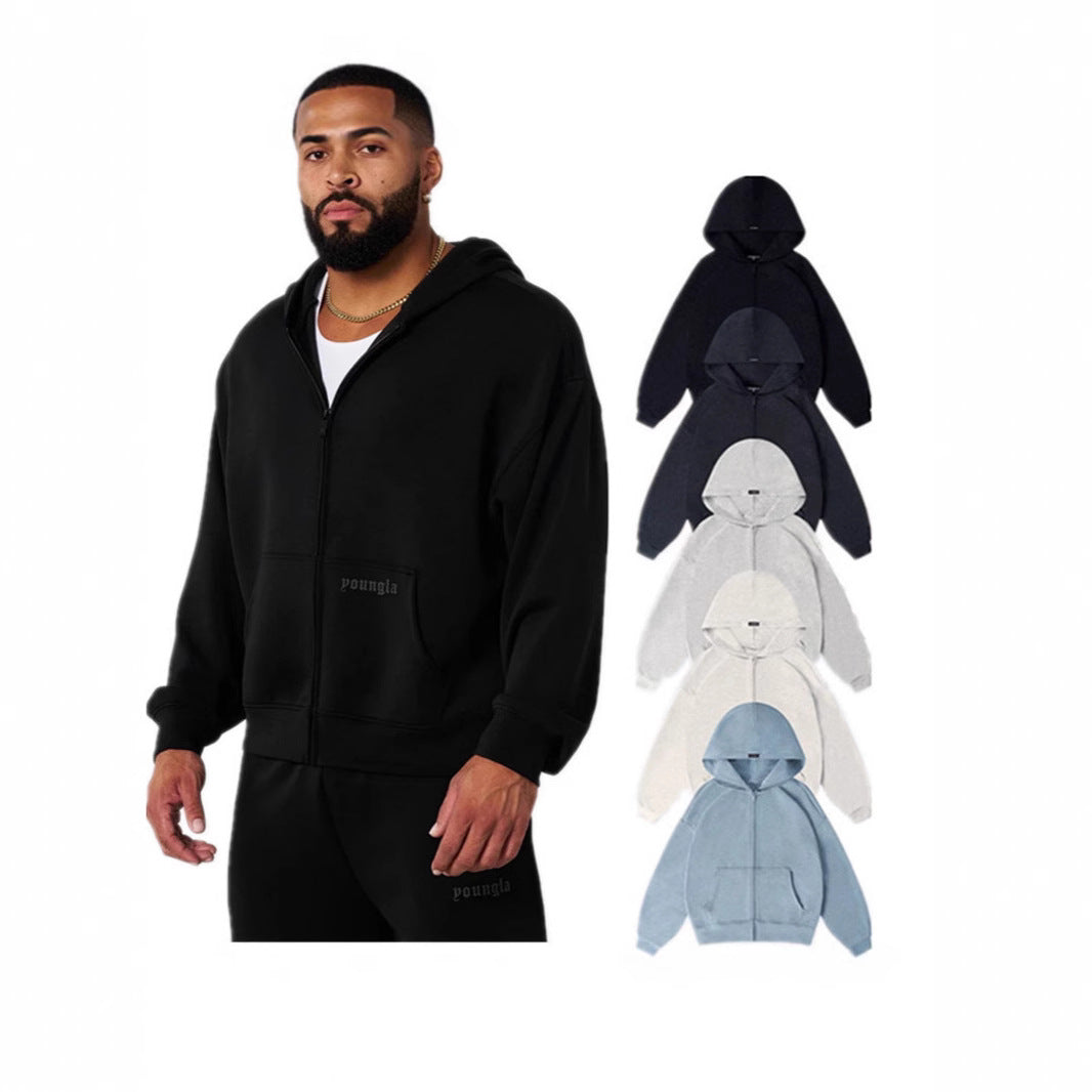 Herren Kapuzenpullover mit durchgehendem Reißverschluss und praktischen Taschen Echoarchiv