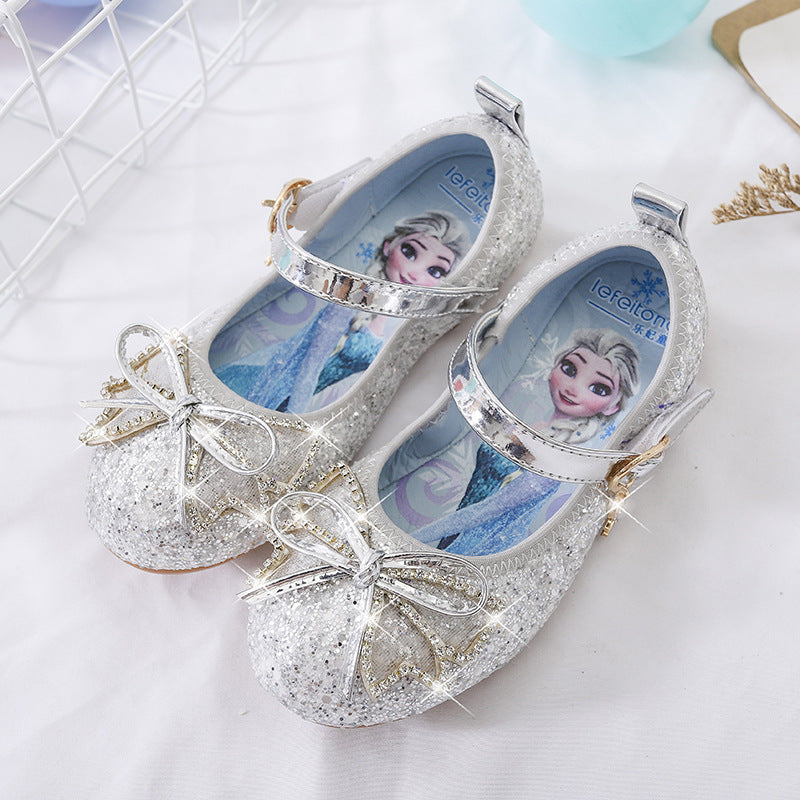 Mädchen Glitzernde Ballerina-Schuhe mit Schleifen- und Strassverzierungen Echo Archiv