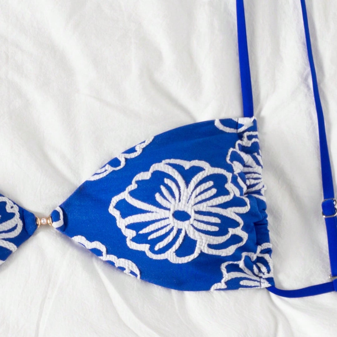 Damen Triangel-Bikini mit floralem Design und verstellbaren Trägern Echo Archiv