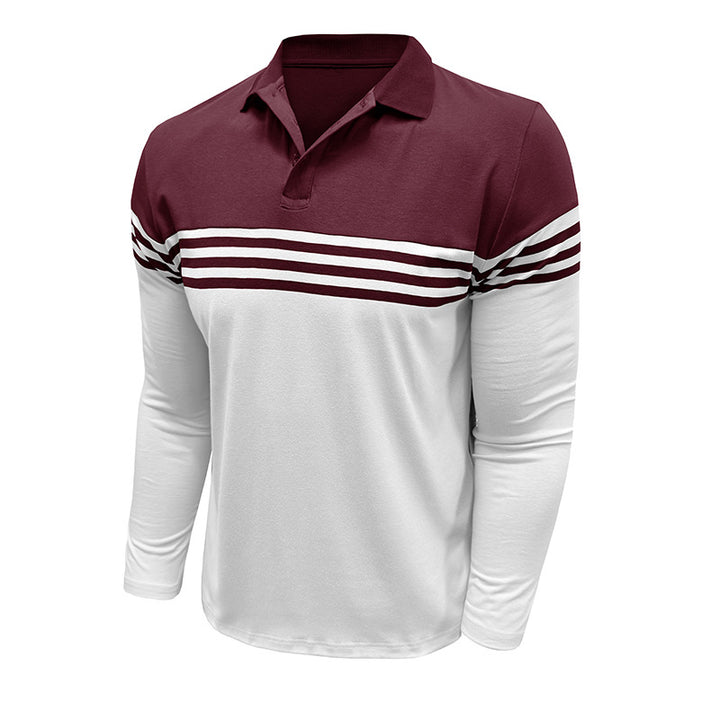 Herren Poloshirt mit modischem Streifenmix und hochwertigem Baumwollmaterial Echoarchiv