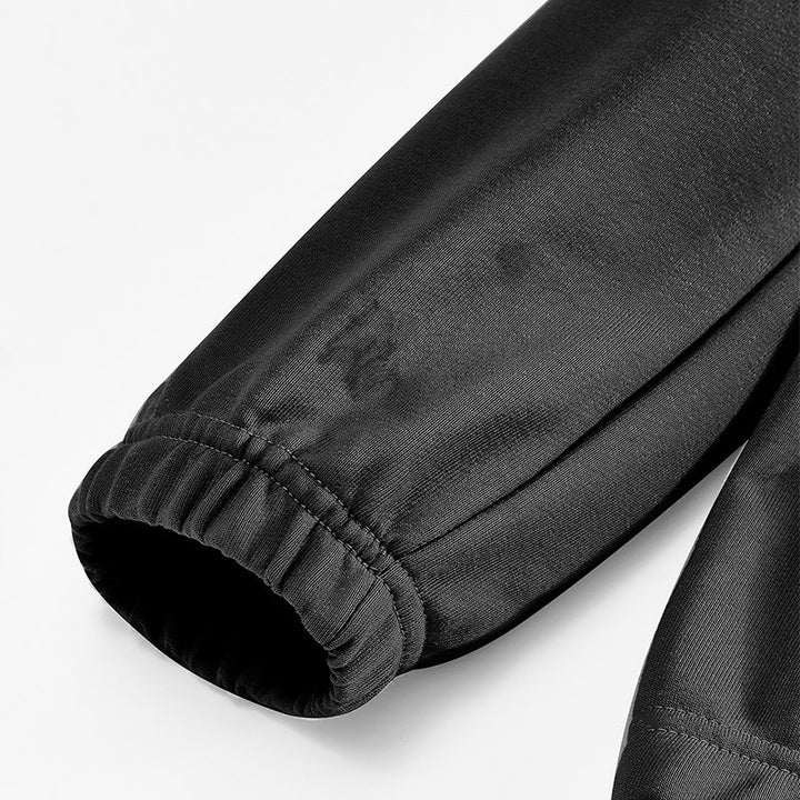 Herren modisches Sweatshirt mit Kragen und Lederdetails Echoarchiv
