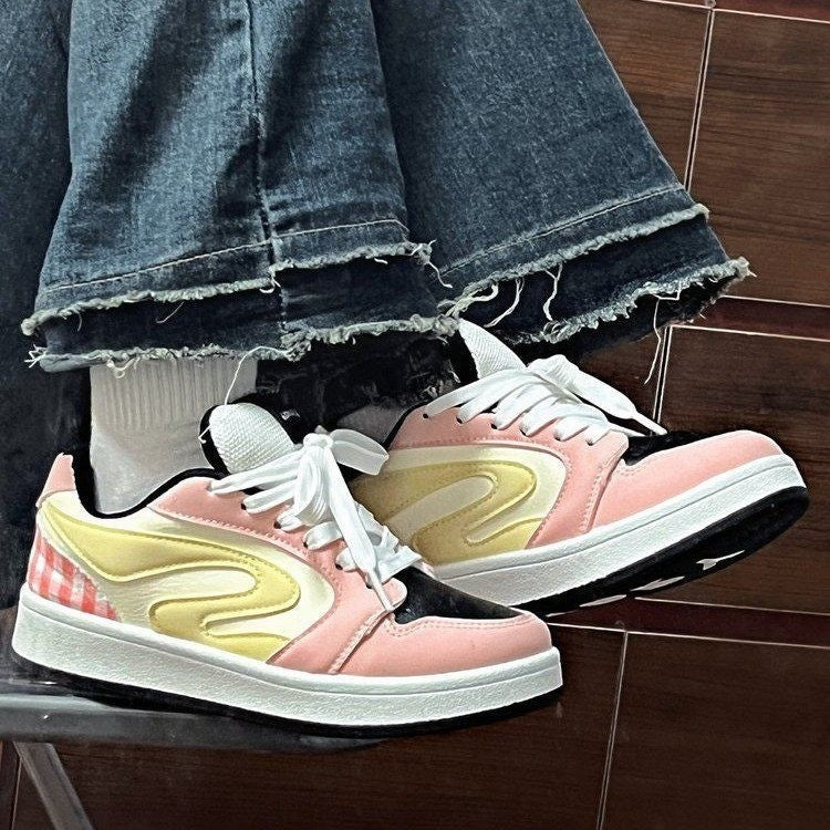 Damen Sneakers mit modischen Karodetails und atmungsaktiver Laufsohle Echo Archiv