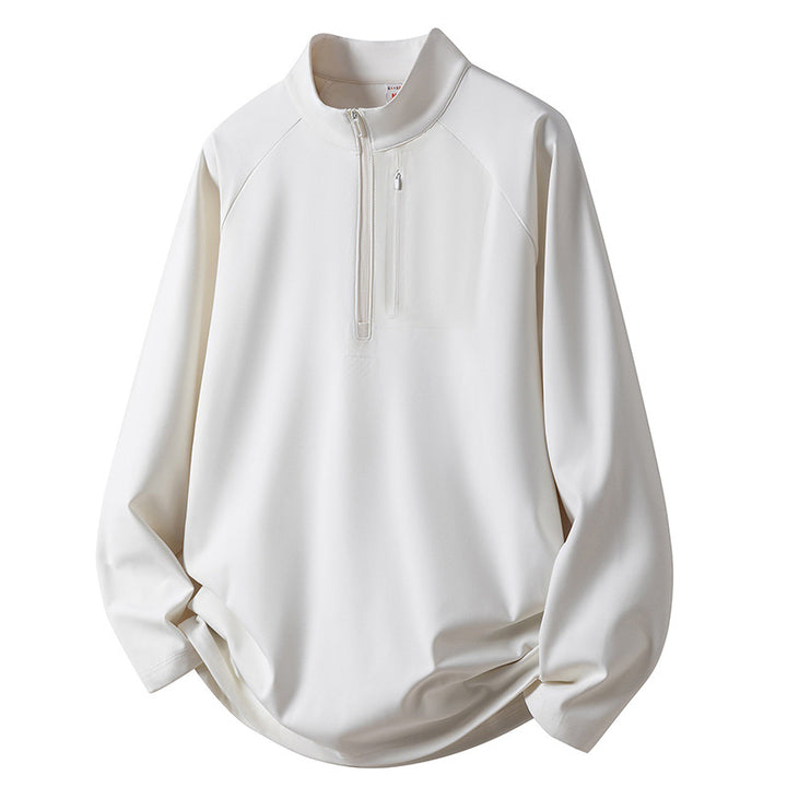 Herren Sport Fleece Pullover mit Reißverschluss Echo Archiv