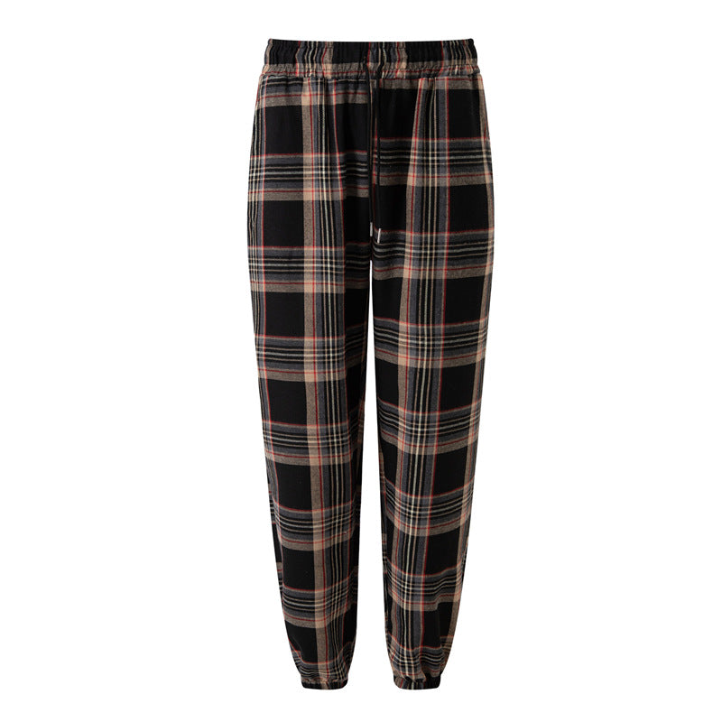 Herren gemütliche Flanell-Hose mit praktischen Seitentaschen und elastischem Bund Echoarchiv