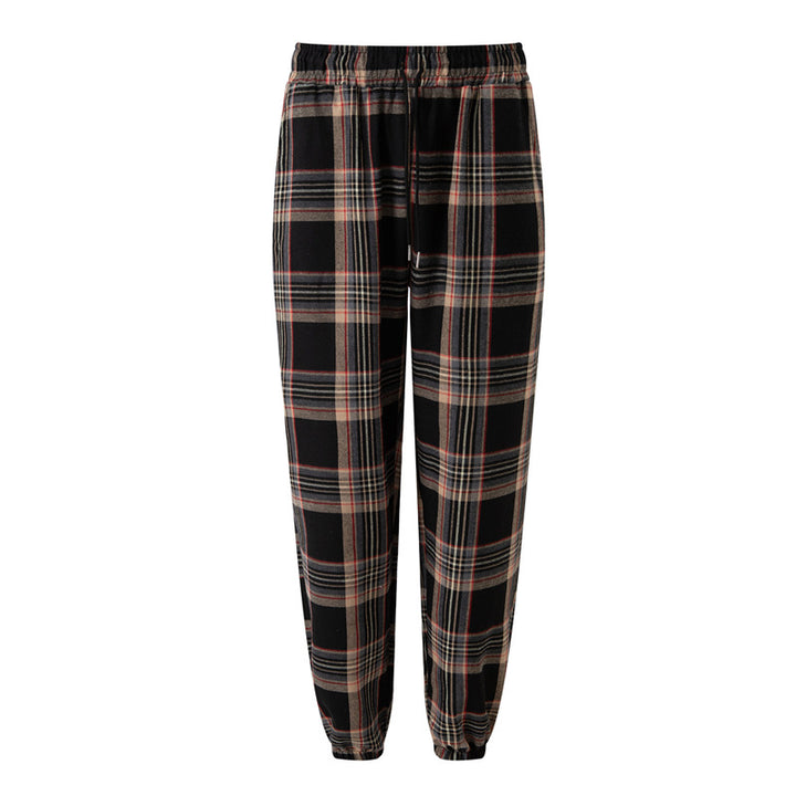 Herren gemütliche Flanell-Hose mit praktischen Seitentaschen und elastischem Bund Echoarchiv