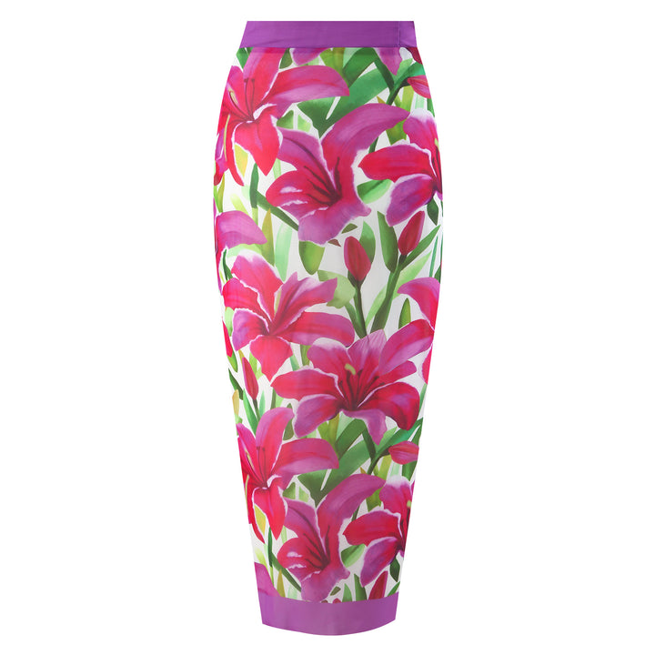 Damen Badeanzug mit floralem Design und modischem Überrock Echo Archiv