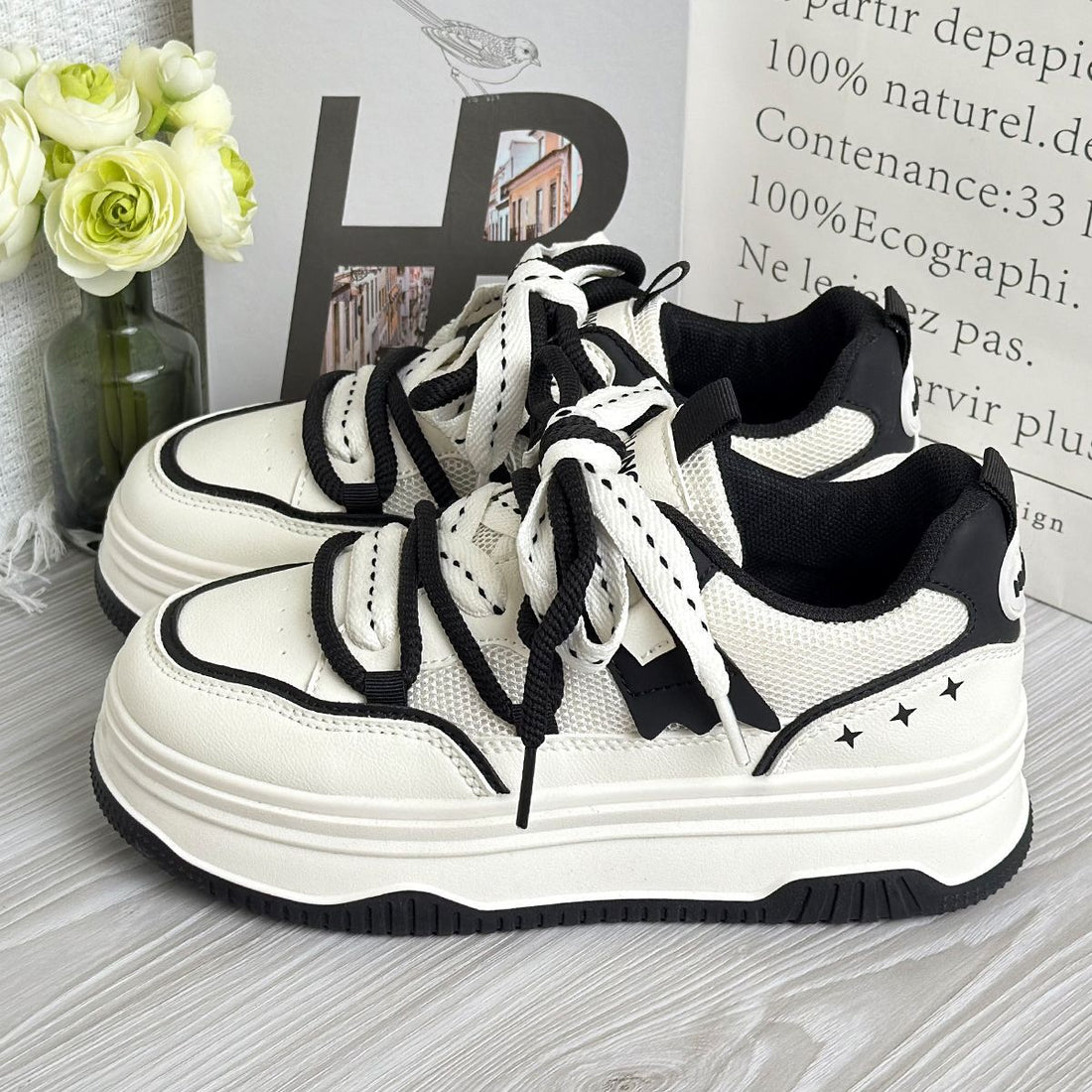 Damen Sportliche Sneaker mit dicker Sohle – Névara