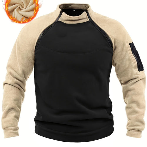 Herren Technischer Fleece-Combat-Pullover mit verstärkter Frontplatte & Schulterreißverschlüssen Echo Archiv