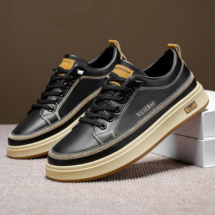 Damen Modische Ledersneakers mit bequemer Dämpfung und rutschfester Sohle Echo Archiv
