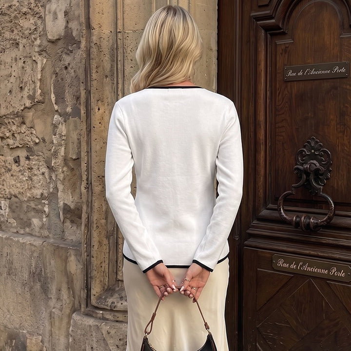 Damen Langarmshirt mit dekorativen Knöpfen Echo Archiv