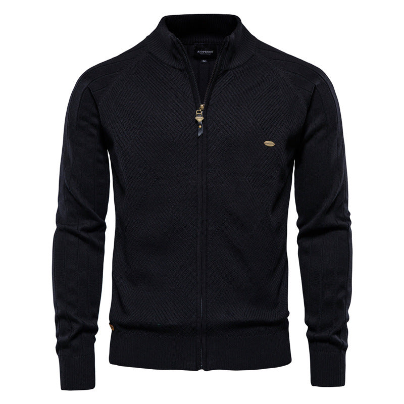 Herren Strickjacke mit Stehkragen Echoarchiv