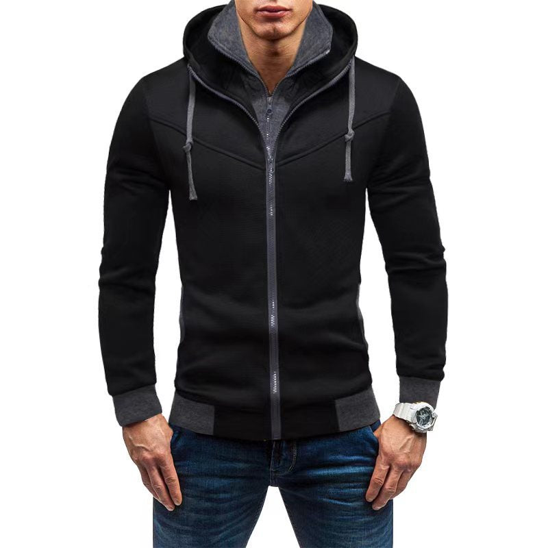 Herren sportlicher Kapuzenpullover mit modischem Schnitt und praktischen Reißverschlusstaschen Echoarchiv