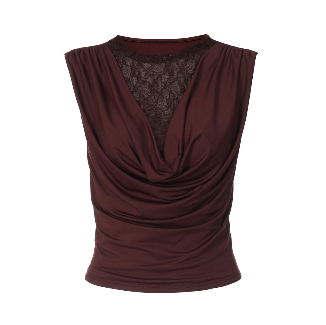 Damen Elegantes Oberteil mit raffinierter Spitzenpartie Echo Archiv