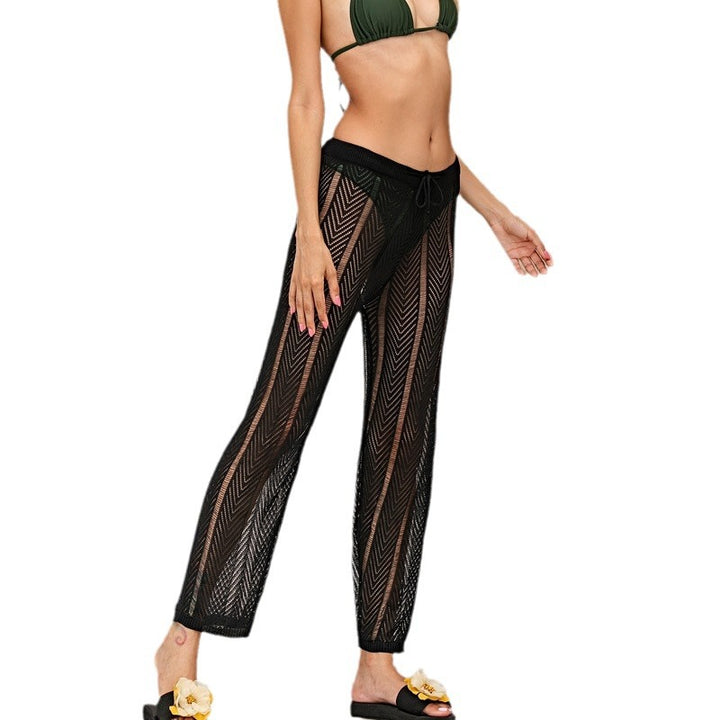 Damen gehäkelte Strandhose mit elegantem Chevron-Muster Echo Archiv