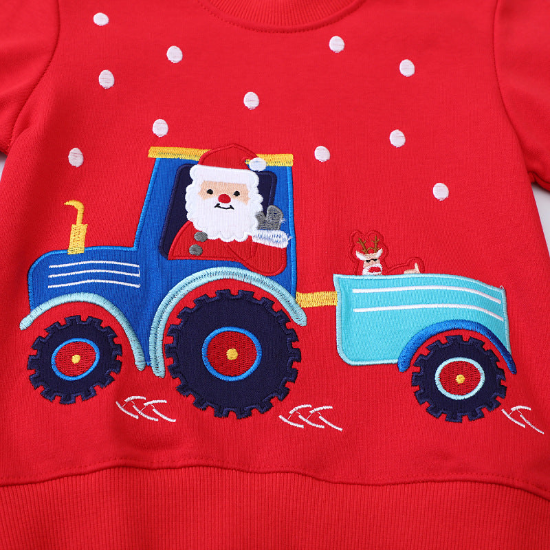 Kinder Sweatshirt mit fröhlichem Traktor-Motiv Echo Archiv