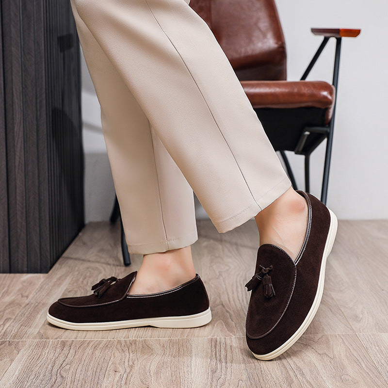 Herren Elegante Mokassins aus Veloursleder – Tavélo