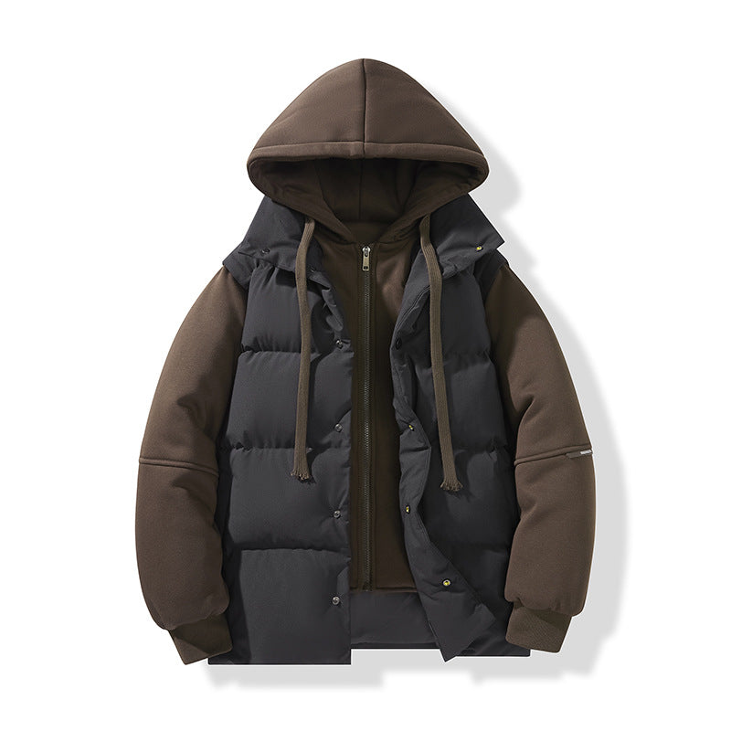 Herren Hybrid-Steppjacke mit integrierter Kapuzen-Fleeceinnenschicht Echo Archiv