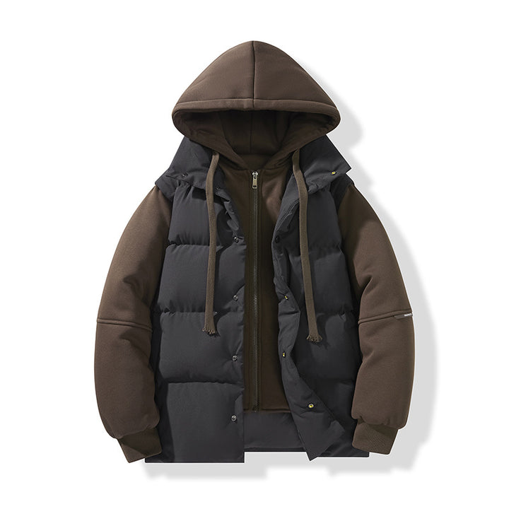 Herren Hybrid-Steppjacke mit integrierter Kapuzen-Fleeceinnenschicht Echo Archiv