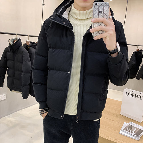Herren isolierte Steppjacke mit praktischer Kapuze Echoarchiv