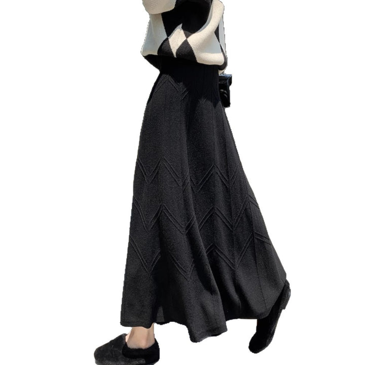 Damen Eleganter, schwingender Maxirock mit strukturiertem Design Echo Archiv