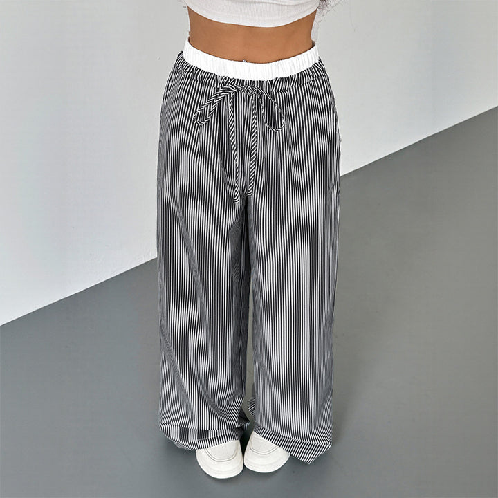 Damen Lässige und elegante Streifenhose Echo Archiv
